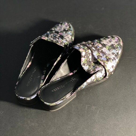 Rebecca Minkoff Studded Floral Mules Flats - Picture 6 of 7